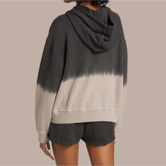 ATM Anthony Thomas Melillo Full Zip Hoodie XS Gray Dip Dye French Terry Pockets - Picture 3 of 16